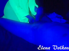 Delicious Neon Blowjob And Handjob