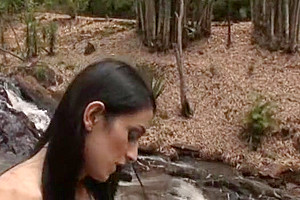 Dicky prostitute plows Her GF By The Waterfall