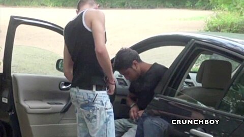 Discret straight boy fucked by ebony in exhib cruising outdoor - CrunchBoy