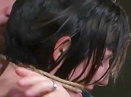 Divine tart performing in BDSM action