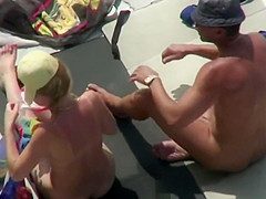 Dutch Granny fucked on a Portuguese beach