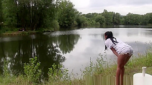 Dutch teen 18+ Jizzed Camping