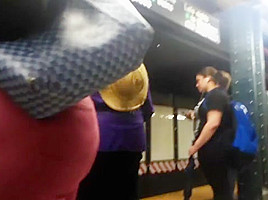 Ebony college girl booty in red jeans
