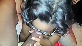 Ebony sucking BBC like a Lollipop