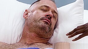 Ebony tranny nurse pounding muscular patient