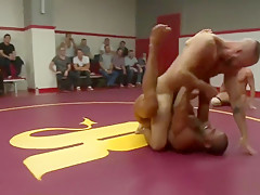 Ebony wrestling dude cocksucked by group