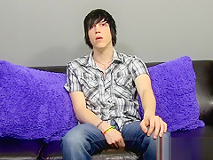 Emo fingers his ass and masturbates after being interviewed
