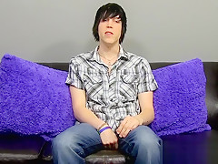 Emo fingers his ass and masturbates after being interviewed