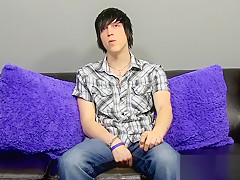 Emo fingers his ass and masturbates after being interviewed