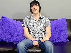 Emo fingers his ass and masturbates after being interviewed