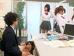 Exotic Japanese girl Yuuha Sakai, Cocomi Naruse, Mahiro Aine in Amazing Stockings, POV JAV video