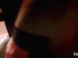 Experienced babes are taking turns sucking their friend's hard dick and masturbating all night long