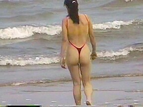 Extreme swimsuit at the beach behind mie university