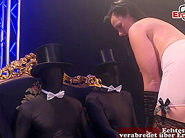 FETISH Club gangbang with anal and german milf