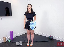 FIT18 - Ellie Nova - Casting And Creampie Tall Busty Newcomer With Glasses - 60FPS