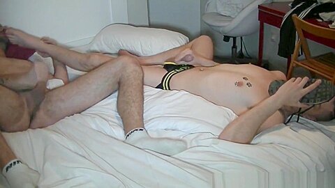 Fabien fucked barebakc in jockstrpa by top boy in Madrid - FrenchHolesCreampied