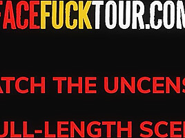 Face Fuck Tour - Skinny Latina Redhead Sloppy Throat Fuck And Cum Play