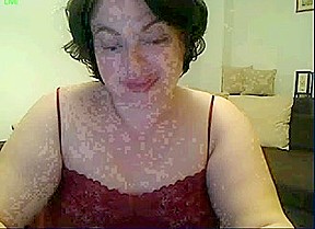 Fat ass amateur wife chats in her night gown on cams