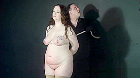 Fat slavegirls needle bdsm and extreme tit tortures of submissive bbw Rosie