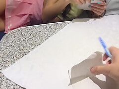Fellow Passenger On The Train Lost Her Pussy At Cards