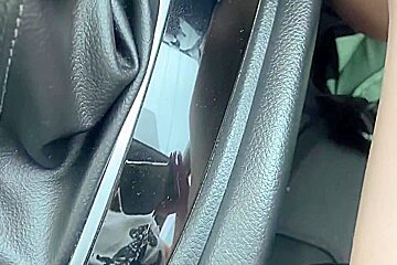 Fingering My Tender Pink Pussy To Orgasm In The Car While Step mom Gets Out 6 Min