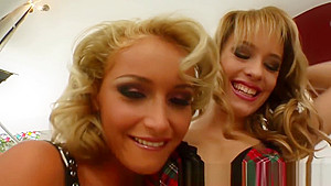 Fist Flush Two hot babes get busy fisting each other like crazy
