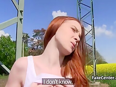 Flashing Redhead Fucking Outdoors