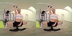 Flexible Anal in the Gym - Cute Blonde Teen Pornstar POV