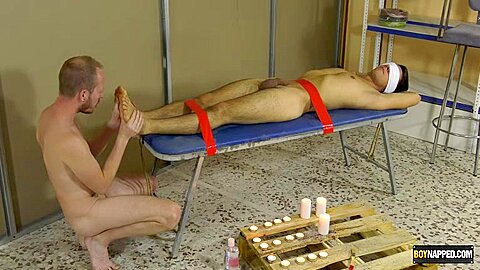 Foot Wanking With A Captive Twink - Maxxie Wilde & Sean Taylor