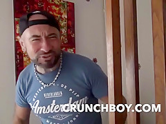 French Slut Creampied In Jockstrap Bareback By Step daddy Master Huge Cock For