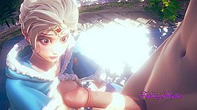 Frozen Elsa Handjob And Blowjob Cumming In Her Mouth - Hentai 3d And 3d Hentai