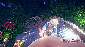 Frozen Elsa Handjob And Blowjob Cumming In Her Mouth - Hentai 3d And 3d Hentai