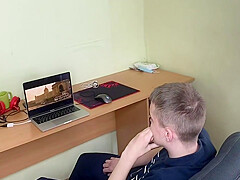Fuck My Friends Step sister While He Watches The Movie Next And Sees