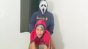 Fucking Little Red Riding Hoods Stepsister On Halloween