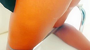 Fucking My Wet Ass And Showing My Feet In Tights