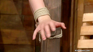 Gagged And Strapped Lesbian Vibrated