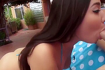 Gagging teen 18+ Karlee Grey Deepthroats Big Cock
