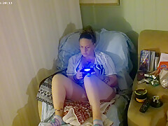 Gamer Girl In Smoking Cigarettes In Bra And Panties 4 (upclose)