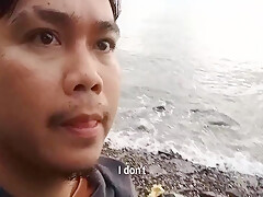 Gay Boy In Lets Masturbate On The Beach I Swallowed My Sperm