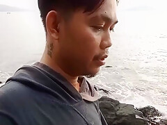 Gay Boy In Lets Masturbate On The Beach I Swallowed My Sperm