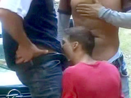 Gay teen 18+ is fucked in the arse very hard by a fat cock
