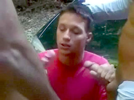 Gay teen 18+ is fucked in the arse very hard by a fat cock