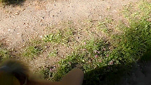 German Blonde amateur does anal in nature!