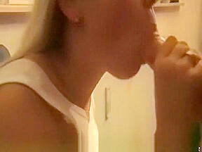 German blonde double dildo