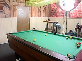 Getting his blue (8) balls taken care of - Julia Reaves