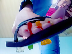 Giantess Wears Flip Flops