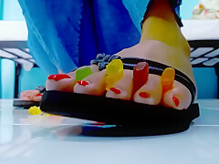 Giantess Wears Flip Flops