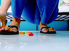 Giantess Wears Flip Flops