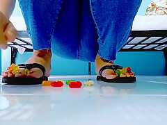 Giantess Wears Flip Flops