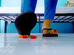 Giantess Wears Flip Flops